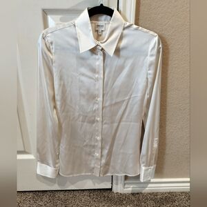 Armani Collezioni ivory silk button down